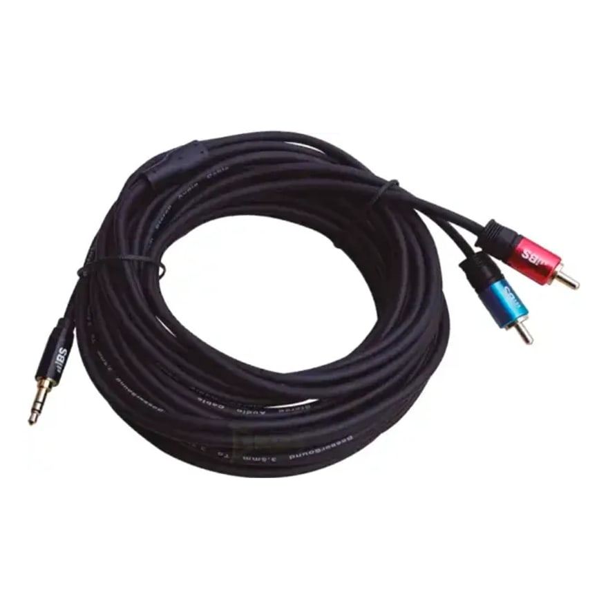 Cable de audio Besser Sound 2 RCA a 3.5 mm estéreo de 10 metros