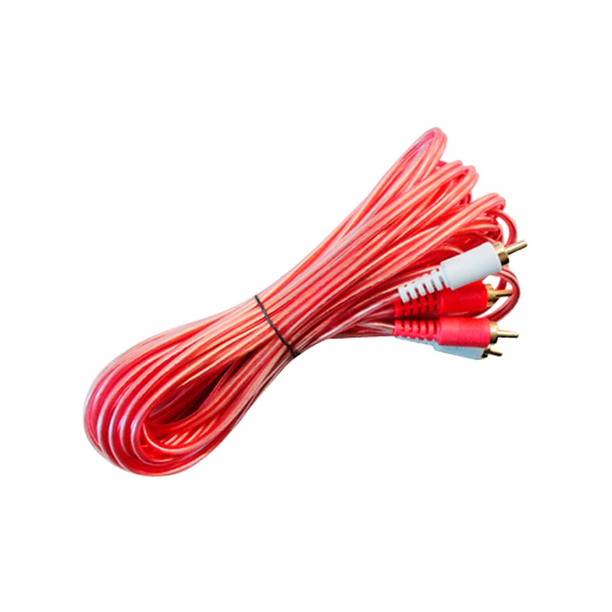 Cable de audio 2 x 2 RCA transparente de 2 metros, económico