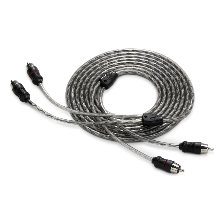 Cable de audio 2 x 2 RCA transparente de 5 metros, económico
