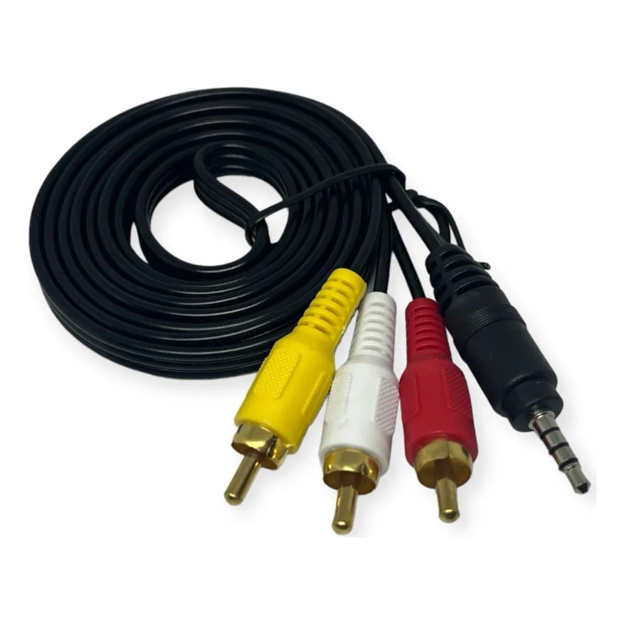 Cable 3.5 mm tripolar macho a 3 RCA macho Anera de 1.5 metros