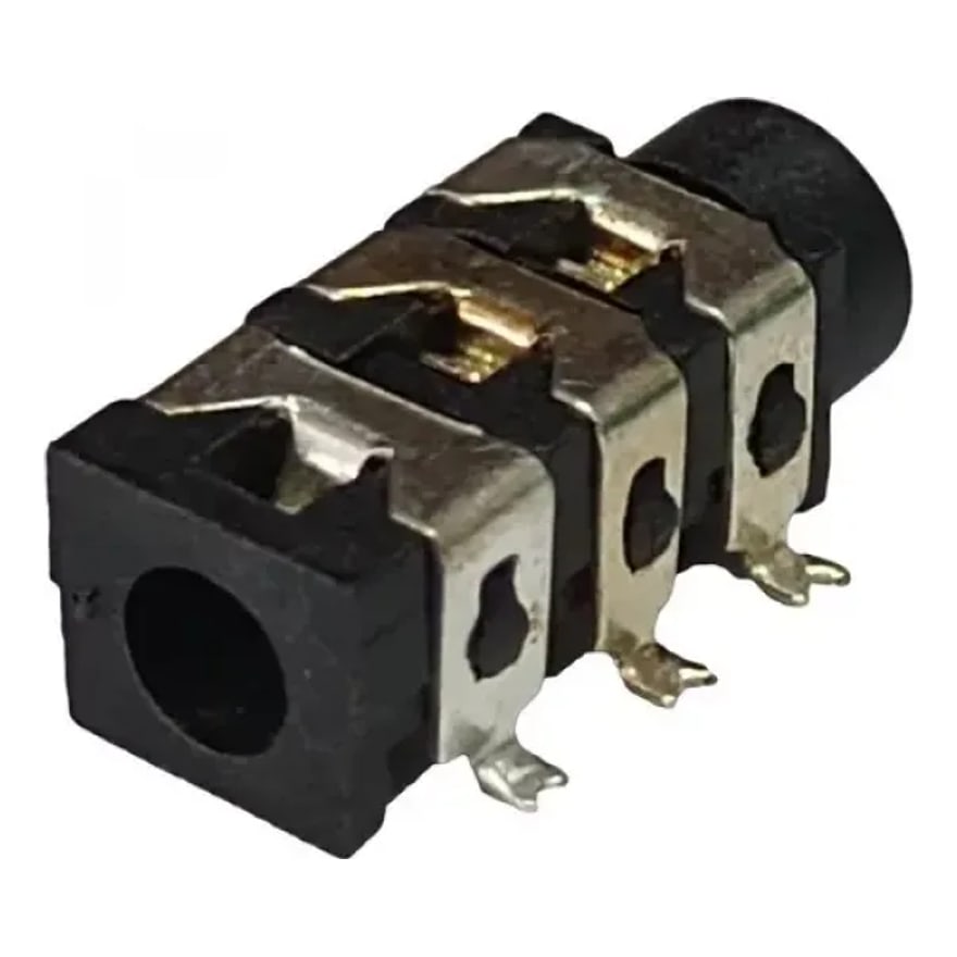 Jack 3.5 mm estéreo para chasis de 5 pines con switch, paquete de 10 unidades