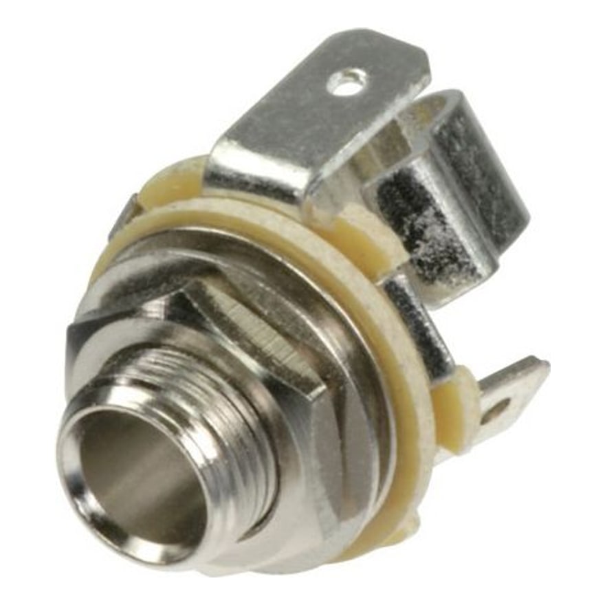 Jack 1/4 (6.3 mm) monofónico para chasis, paquete de 10 unidades