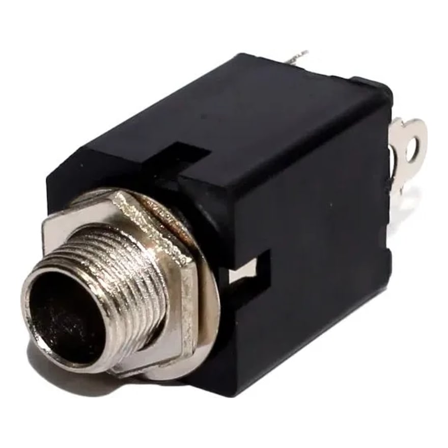 Jack 1/4 (6.3 mm) estéreo para chasis, paquete de 10 unidades