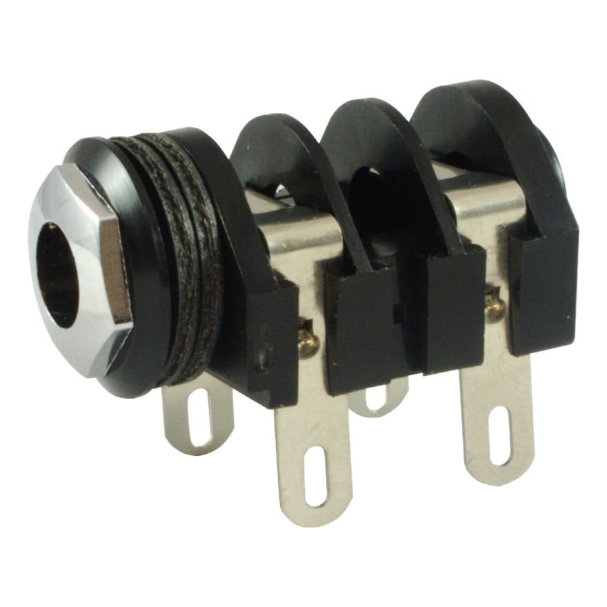 Jack 1/4 (6.3 mm) mono metálico con resorte, paquete de 10 unidades