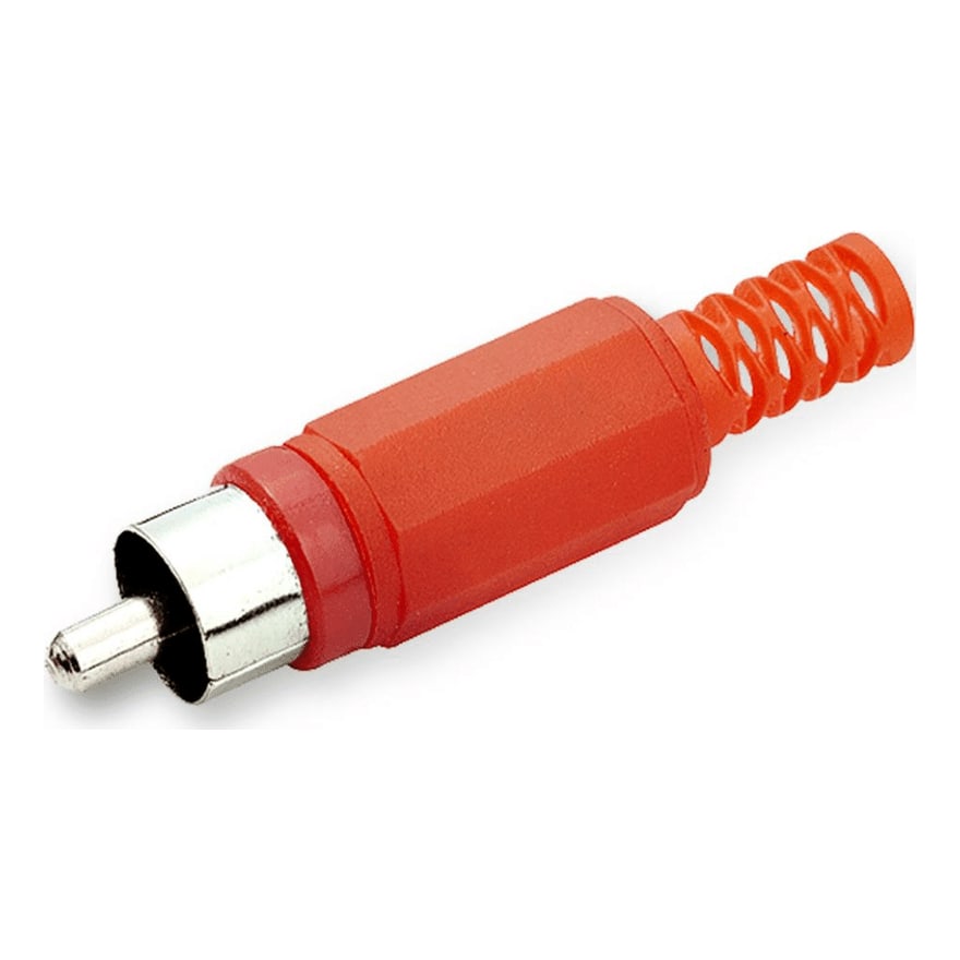 Plug RCA macho para soldar plástico (rojo, negro, amarillo y blanco), paquete de 10 unidades