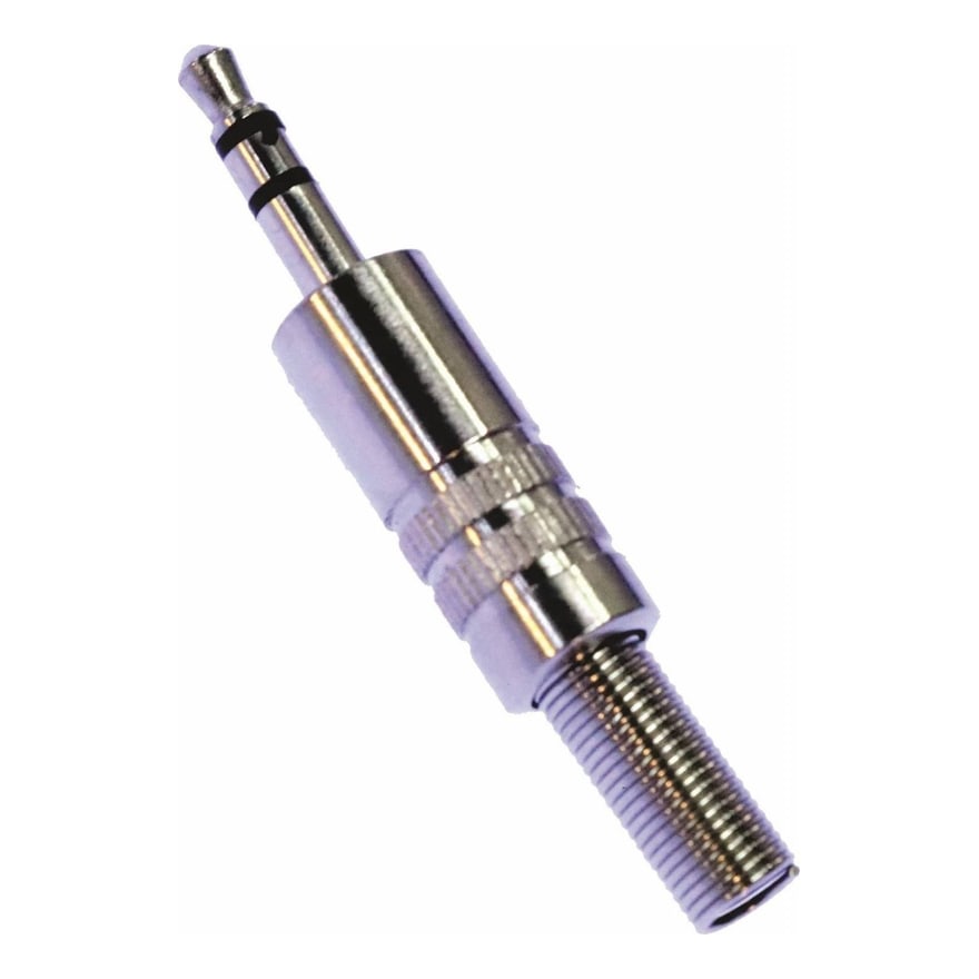 Plug 3.5 mm estéreo metálico para soldar (RTP3C)