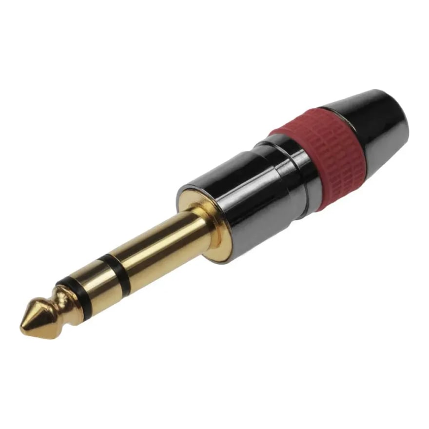 Plug 1/4 (6.3 mm) estéreo metálico con resorte, paquete de 10 unidades