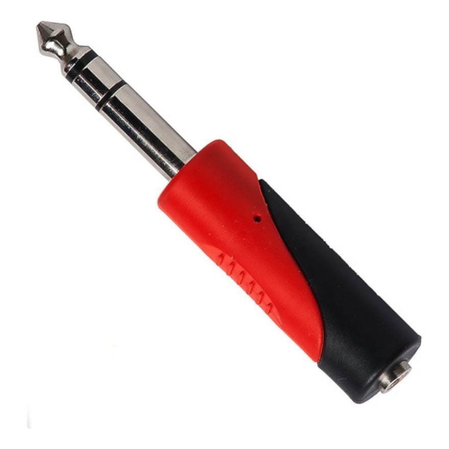 Adaptador plug 1/4 estéreo a jack 3.5 mm estéreo metálico, paquete de 10 unidades