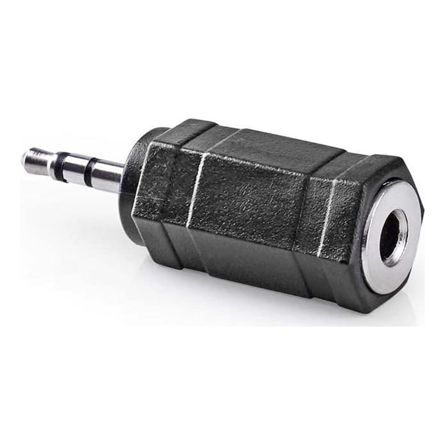 Adaptador plug 3.5 mm estéreo a jack 2.5 mm estéreo plástico, paquete de 10 unidades