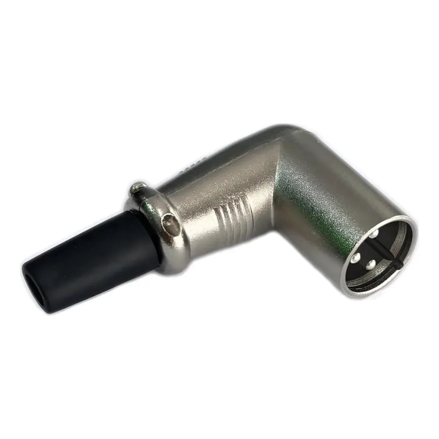 Conector Canon (XLR) macho en L para soldar