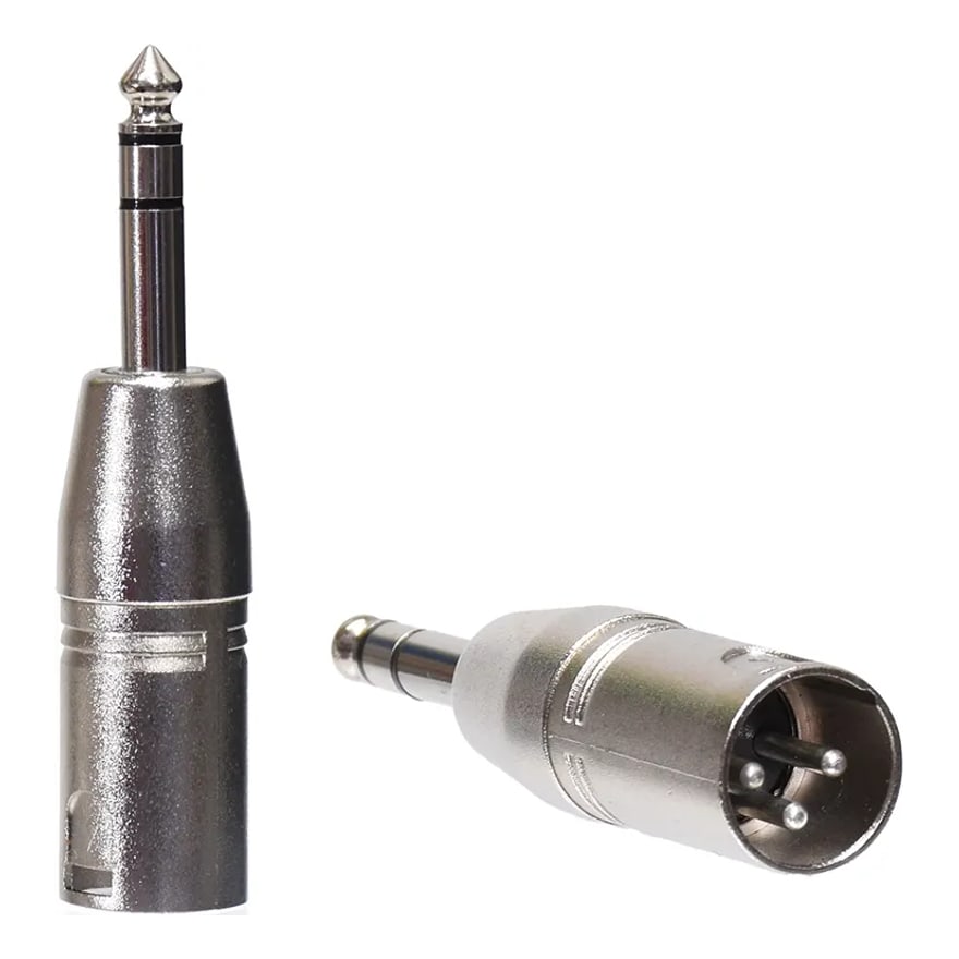 Adaptador Canon (XLR) macho a plug 1/4 estéreo