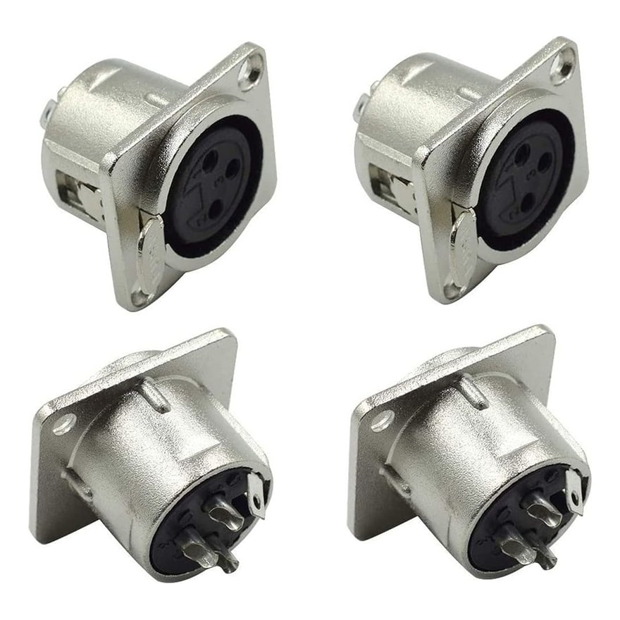 Conector de micrófono de 3 pines hembra para cable, paquete de 10 unidades