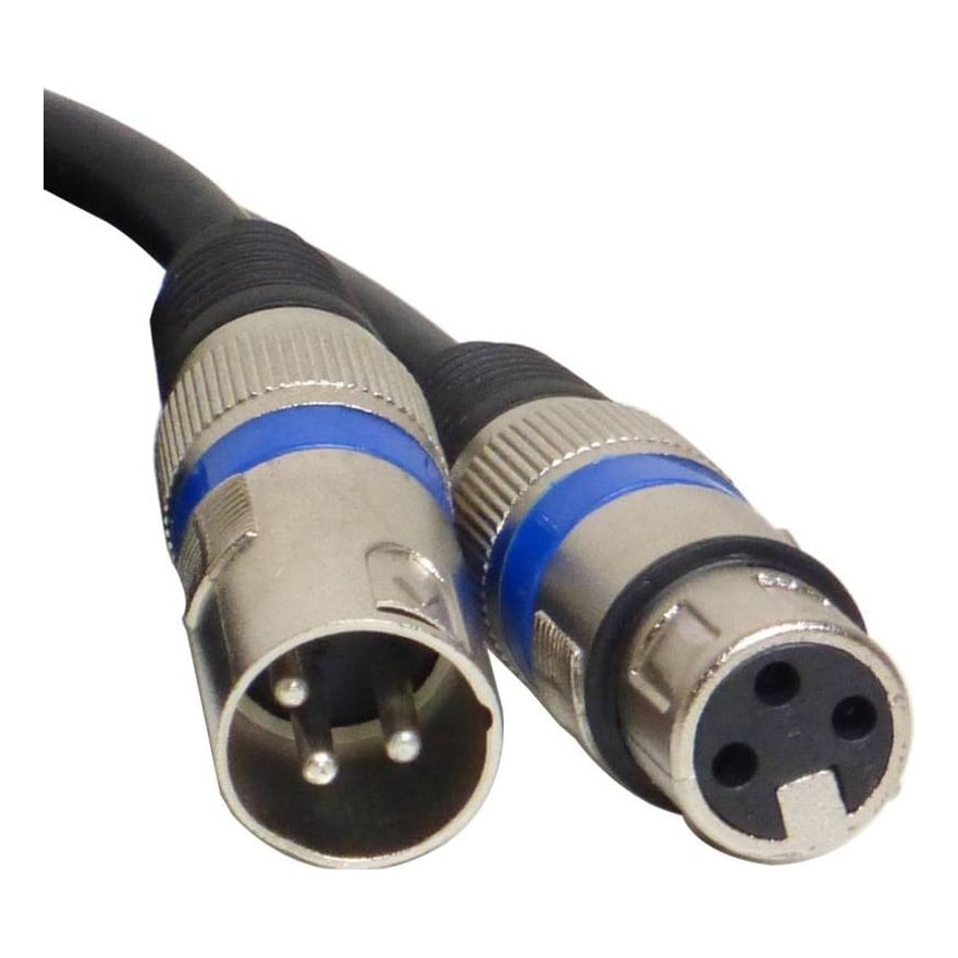 Cable de micrófono Canon (XLR) macho a hembra LK de 2 metros, azul
