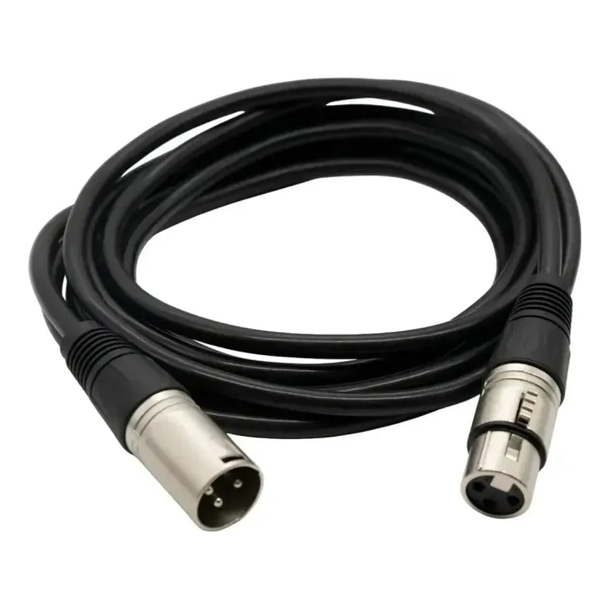 Cable de micrófono Canon (XLR) macho a hembra LK de 10 metros, negro