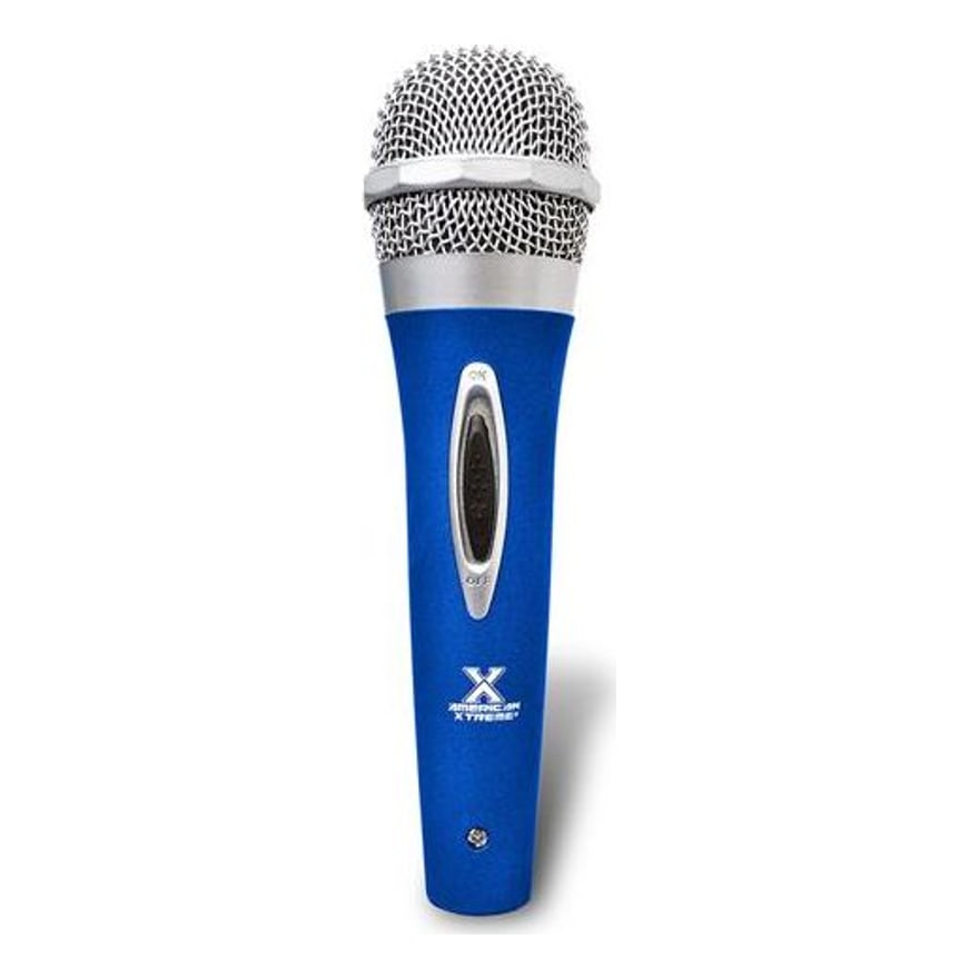 Micrófono alámbrico metálico American Xtreme TDM-220, azul