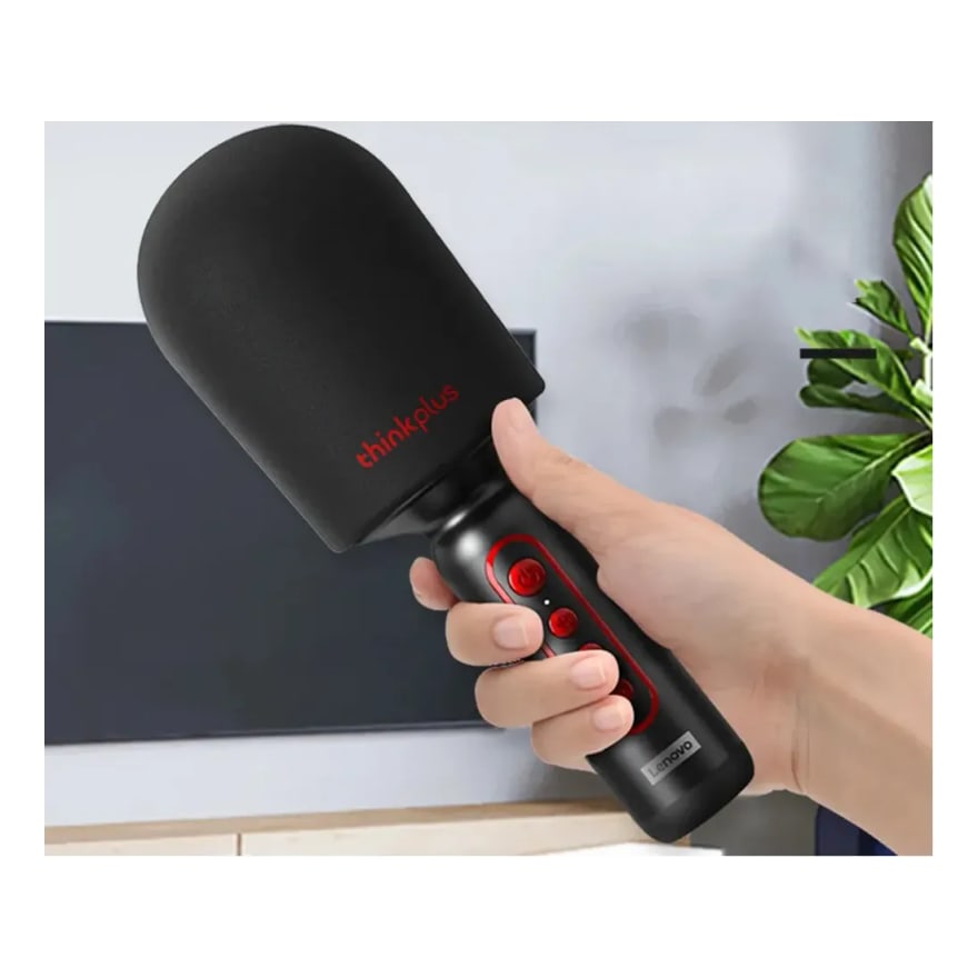 Micrófono inalámbrico Lenovo M1 Bluetooth 5 W, carga tipo C, 5 efectos de voz, ranura TF, negro