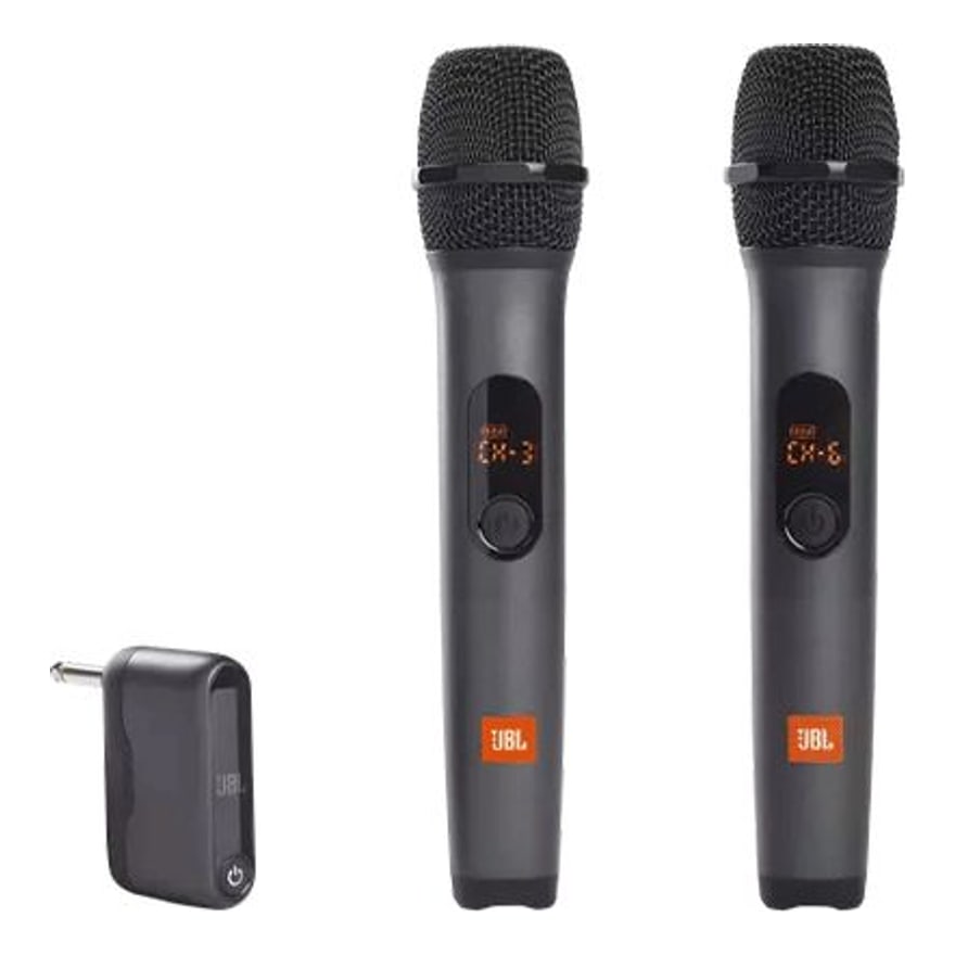 Micrófono doble inalámbrico UHF JBL MIC300 con pilas AA, compatible con JBL PartyBox