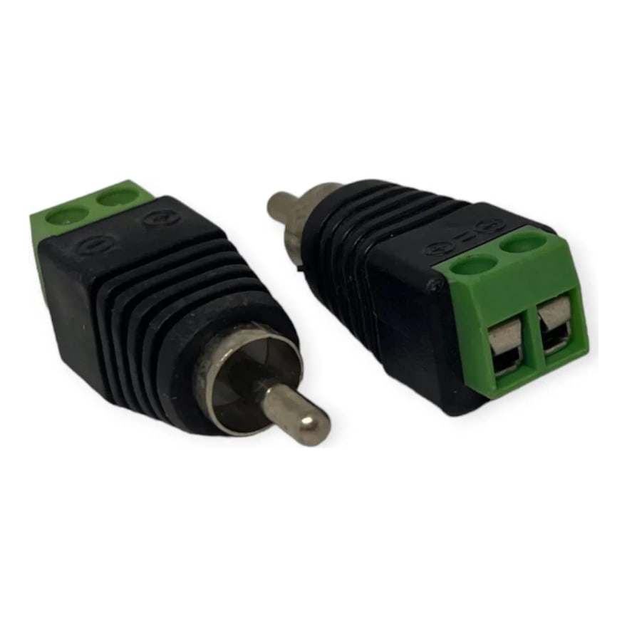 Conector plug RCA a bornera, paquete de 10 unidades