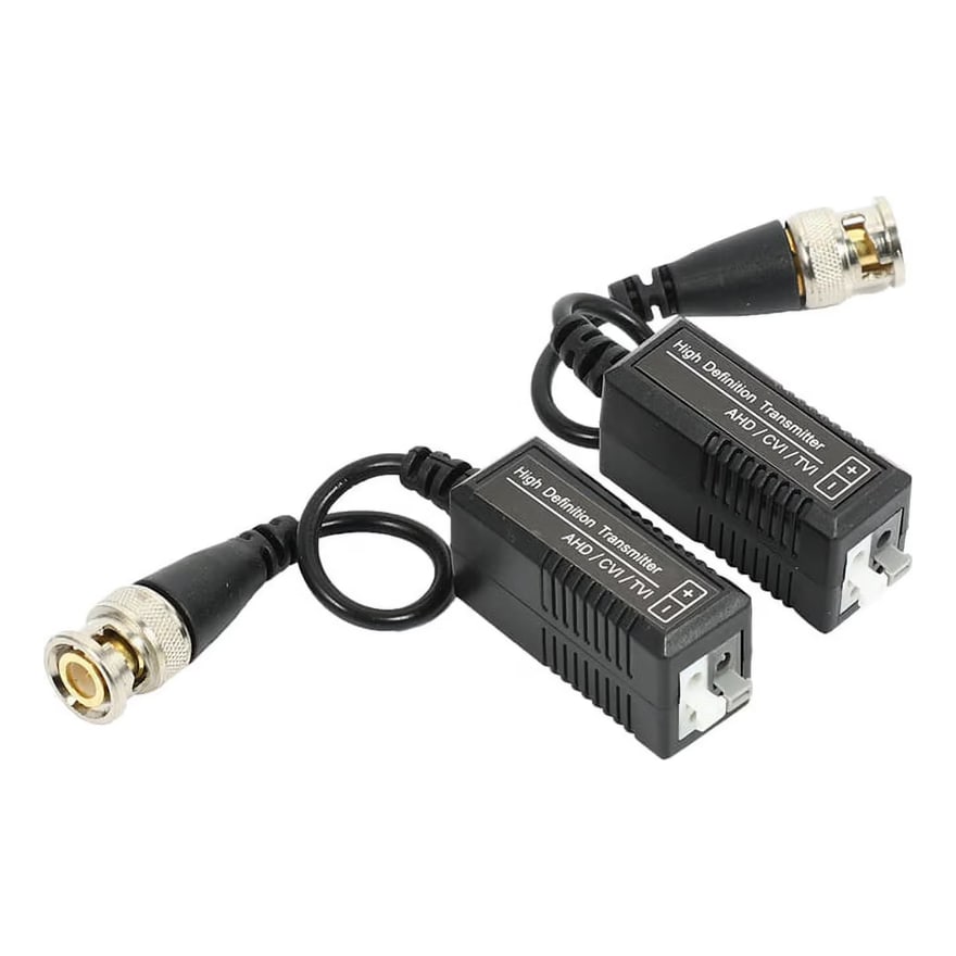Video balun BNC Cat5 1080p con cable (par)