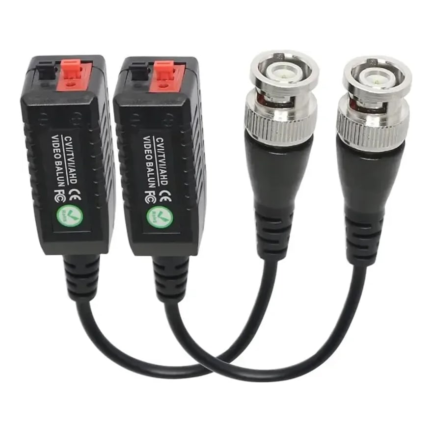 Video balun con cable de 5 cm 4MP, 5MP y 8MP (par)