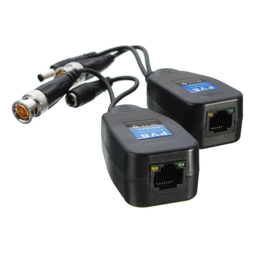 Video balun 2 en 1 BNC a RJ45 Anera (par)
