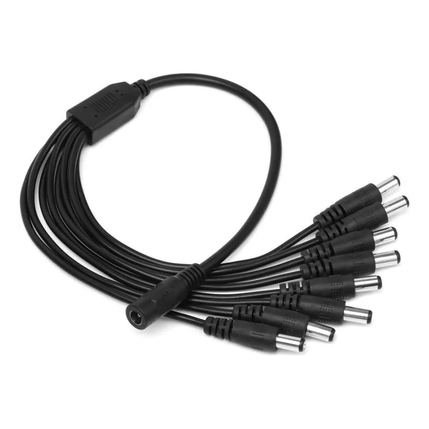 Cable splitter DC para cámara CCTV de 1 a 2 vías