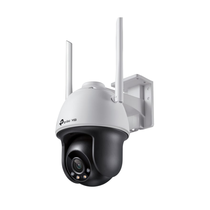 Cámara de red panorámica WiFi TP-Link VIGI C540-W 4MP a color para exteriores, 2 antenas, detección inteligente