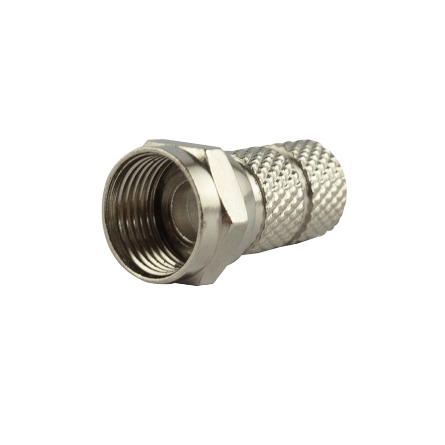 Conector coaxial RG6 roscable de cobre, paquete de 100 unidades