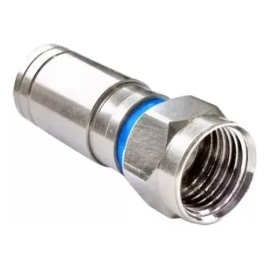 Conector coaxial RG6 remachable, paquete de 100 unidades