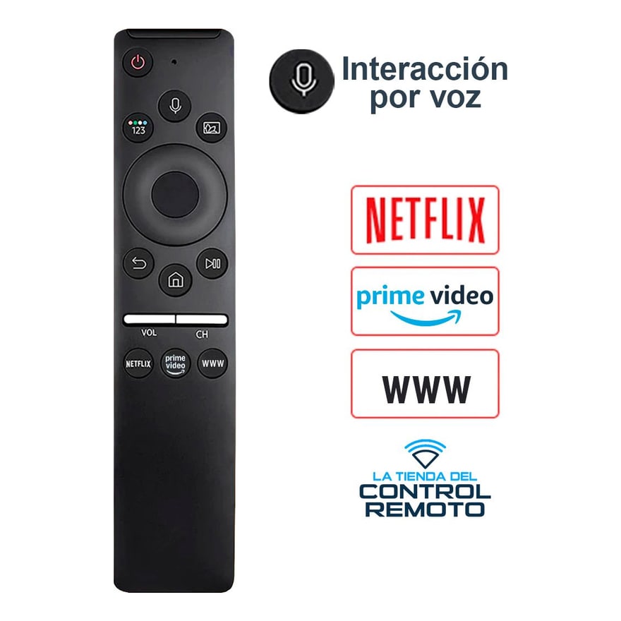 Control remoto con control de voz compatible con TV Indurama, pequeño