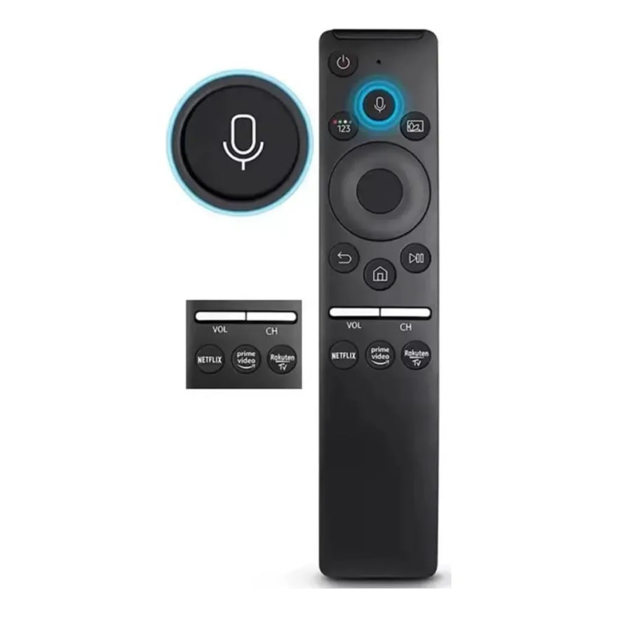 Control remoto con comando de voz compatible con TV Indurama, modelo SW-V6