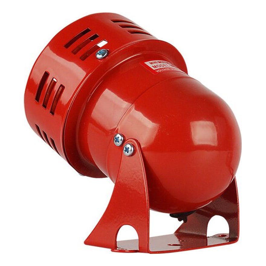 Sirena metálica 110 V pequeña, roja