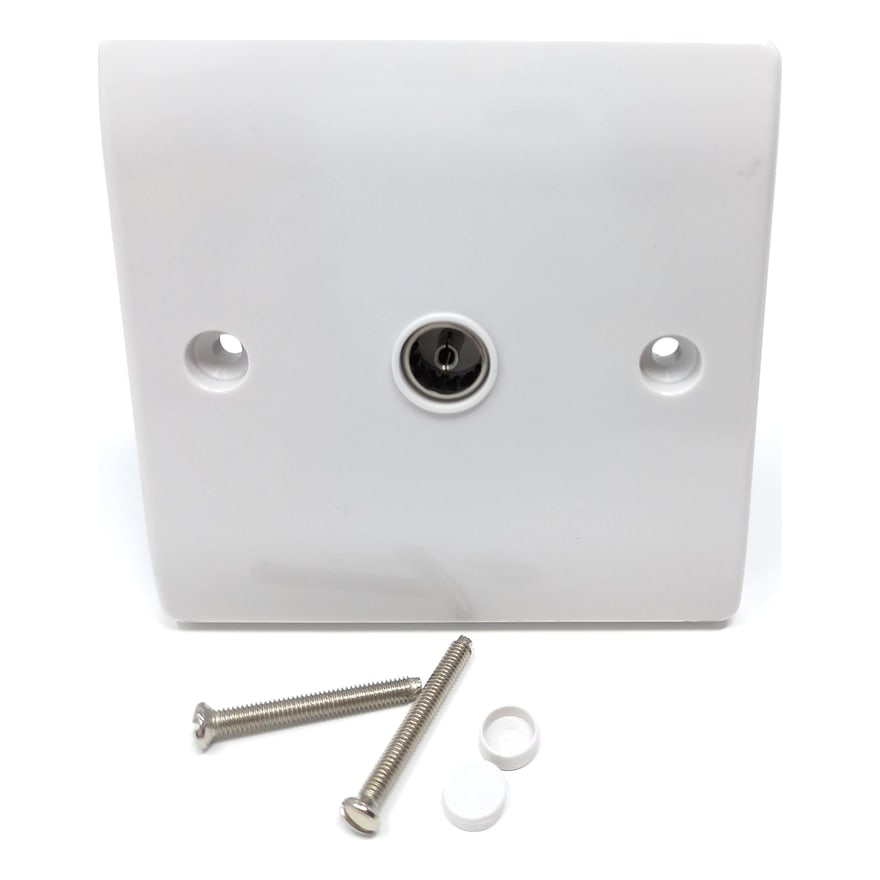 Face plate coaxial de 1 entrada, paquete de 10 unidades