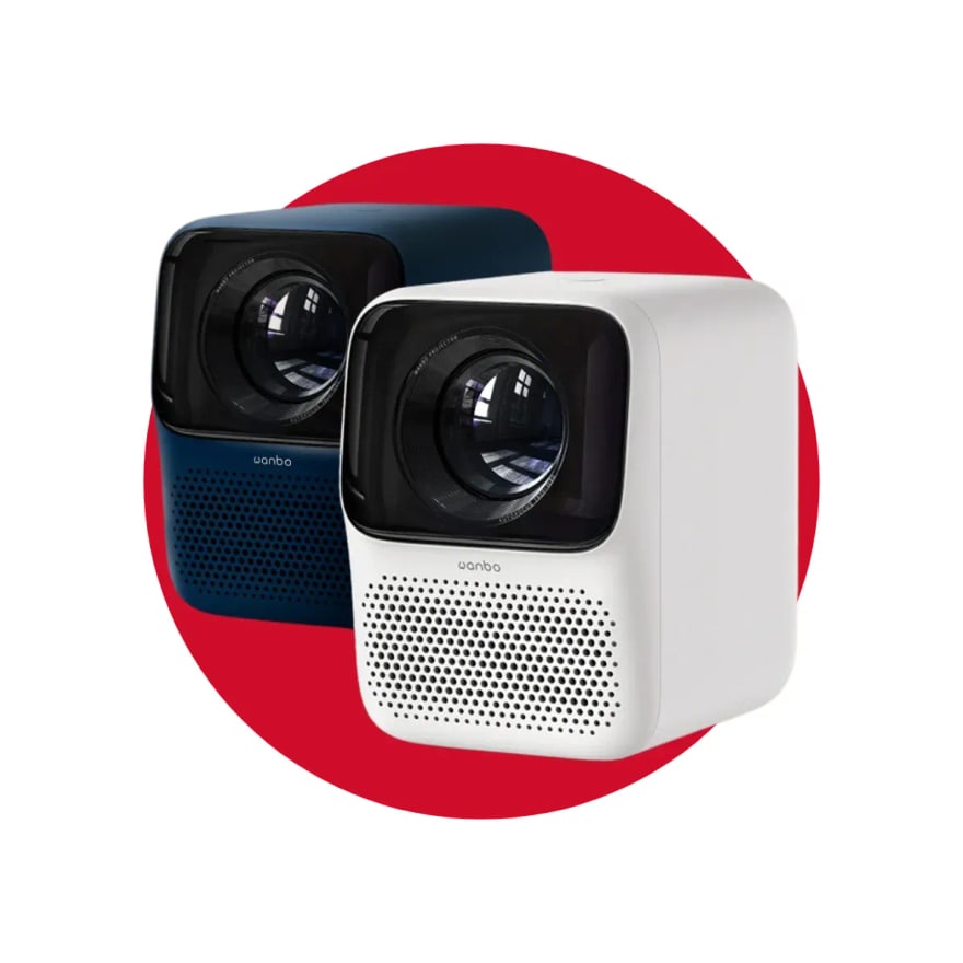 Proyector portátil Wanbo T2 Max Android 9 WiFi 1080p 150 lúmenes ANSI, 16 GB, blanco