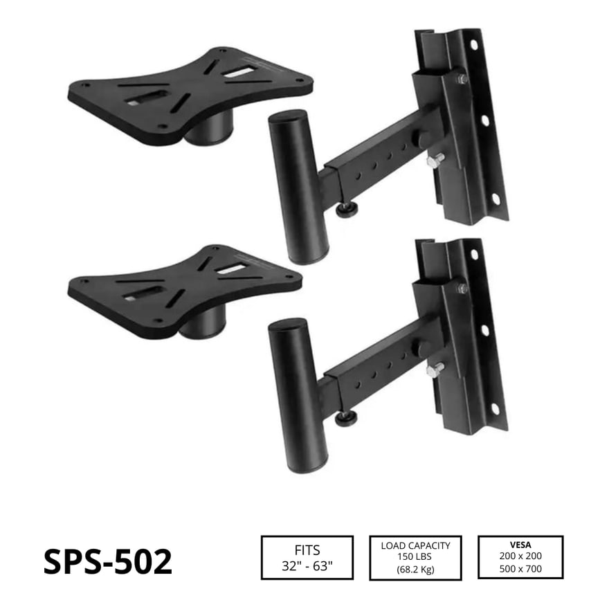 Soporte de altavoz SPS-502M de tubo de acero grueso, ajustable telescópico, hasta 120 cm