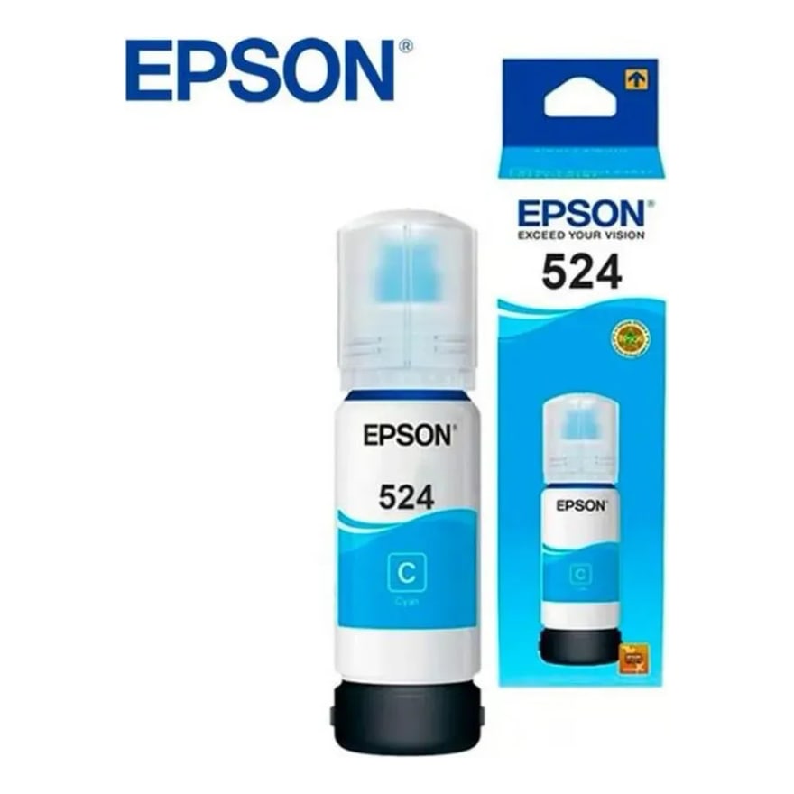 Botella de tinta Epson T524 Cyan L6580 L15150/L15160 6000 p├íg. T524220-AL
