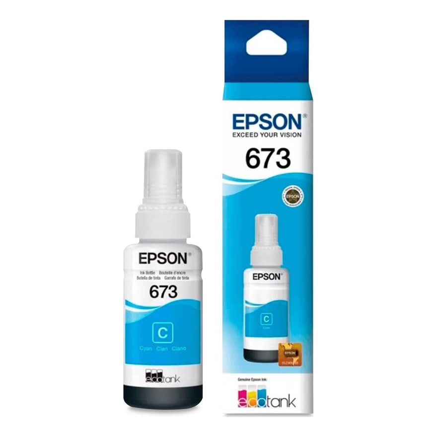 Botella de tinta Epson T673 Cyan L800 4000 p├íg. T673220-AL