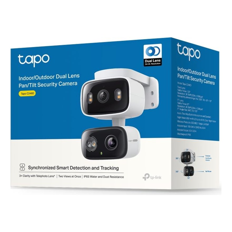 C├ímara TP-Link Tapo C246D Doble Lente 2K Visi├│n Nocturna a Color