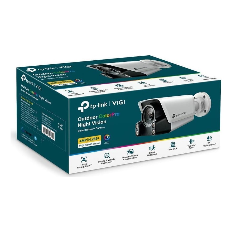 C├ímara TP-Link VIGI C340S 4mm Exterior Color Pro