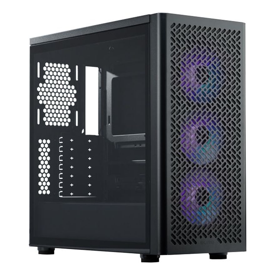 Case Cooler Master E502 Mid Tower Black Bundle Fuente 650W Gold - Air Cooler