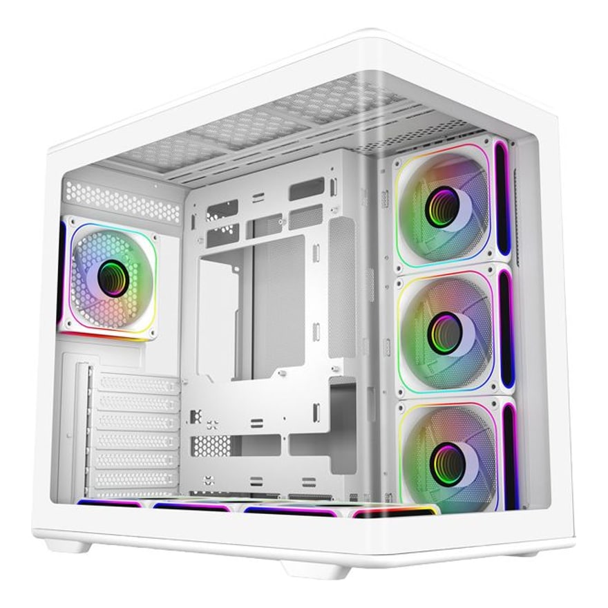 Case Cooler Master Mid Tower Elite 600 White 1X120MM ARGB Rear 3X120MM Side