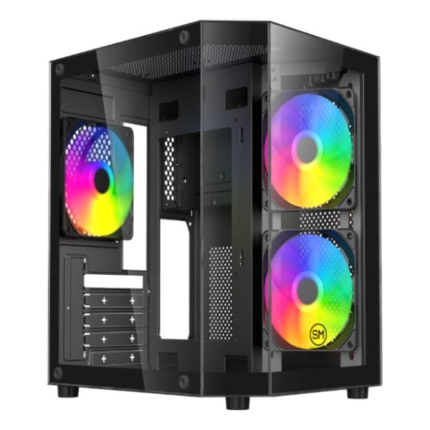 Case Speedmind Midtower Gamer 3X120 MM Fan Vidrio Templado Blanco