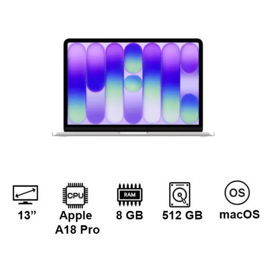 Laptop Apple MacBook Neo A18 Pro 8GB RAM 512GB SSD Pan 13 pulg. Macos Citrus