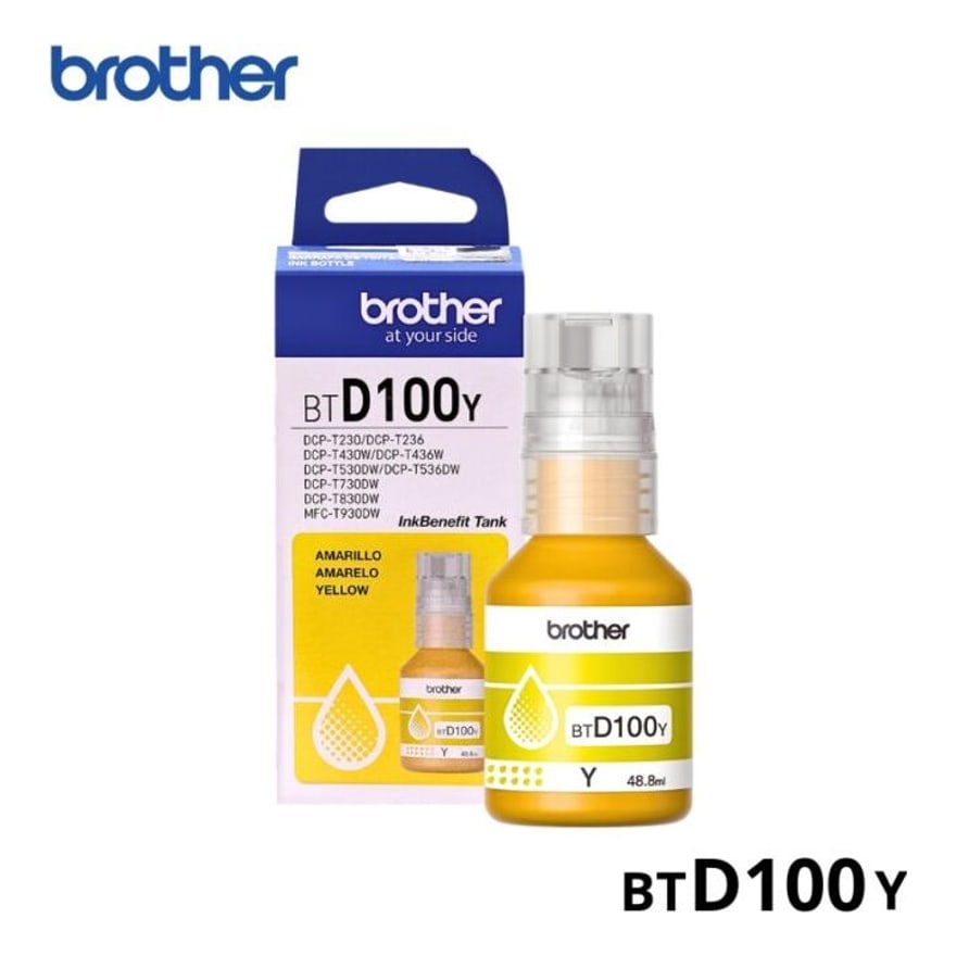 Tinta Brother Amarillo T930DW T830DW T730DW T530DW T430W 5000 p├íg. BTD100Y