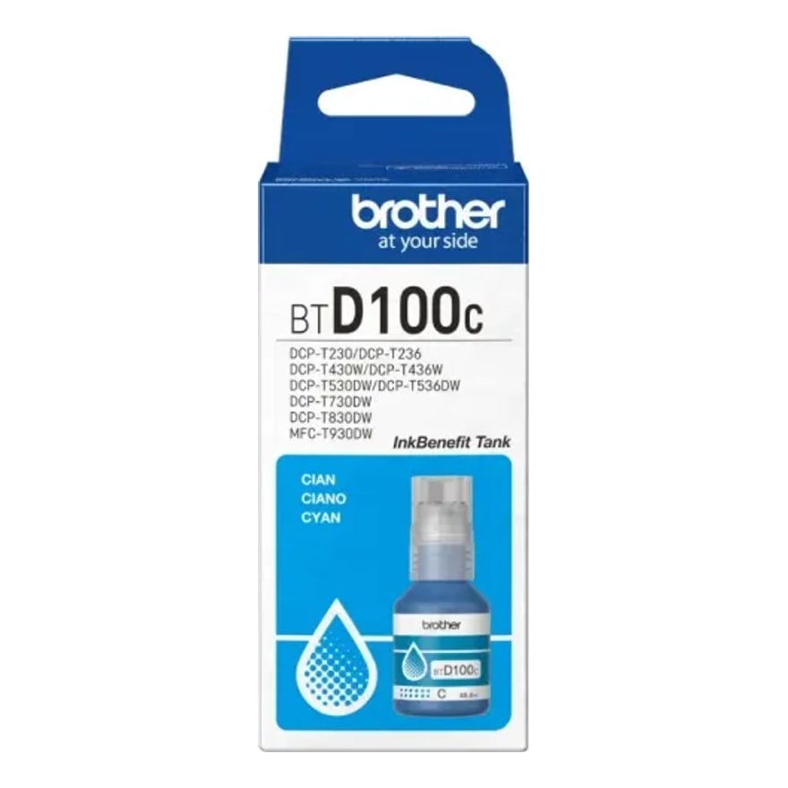 Tinta Brother Cyan T930DW T830DW T730DW T530DW T430W 5000 p├íg. BTD100C
