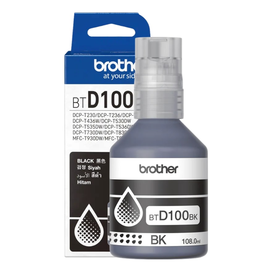 Tinta Brother Negro T930DW T830DW T730DW T530DW T430W 7500 p├íg. BTD100BK
