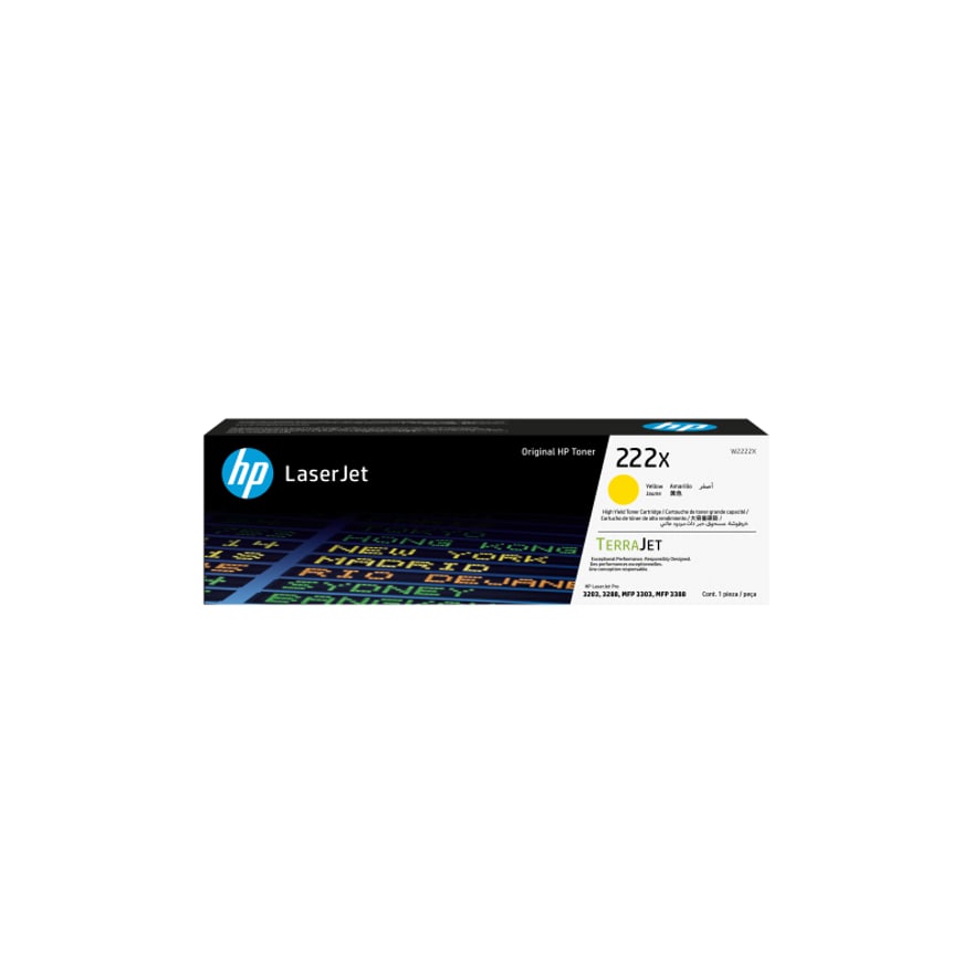 T├│ner HP 222X Amarillo LaserJet 3201/3202/3303 2500 p├íg. W2222X