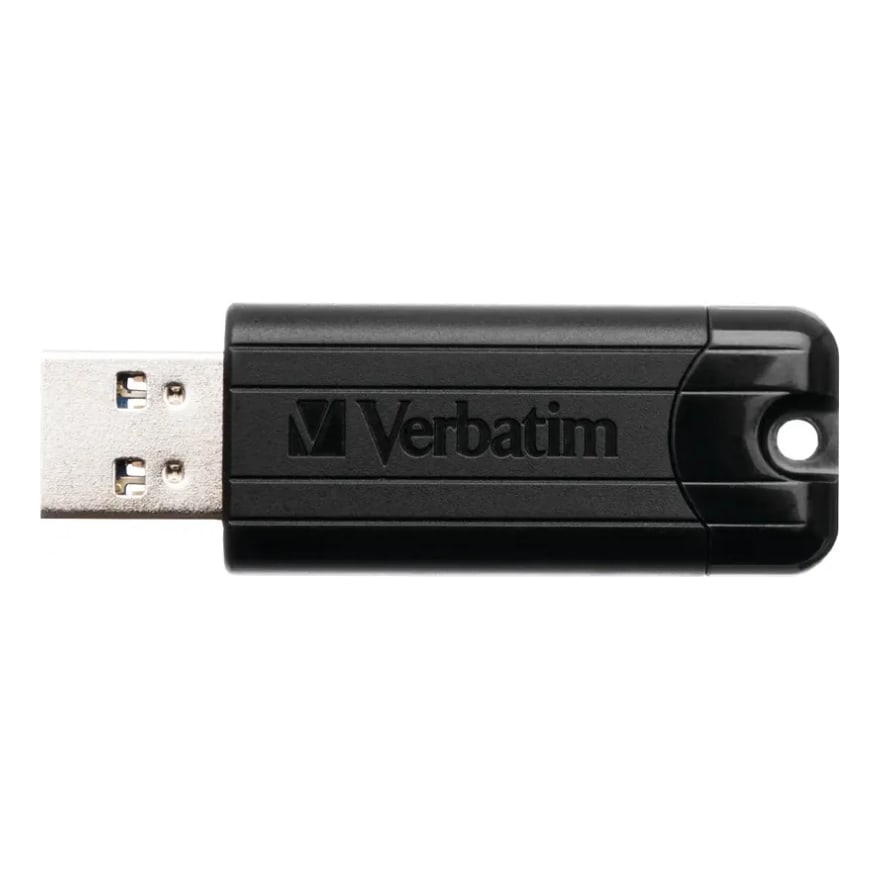 Memoria USB Verbatim 256GB Pinstripe Negro USB 3.0 Retractil