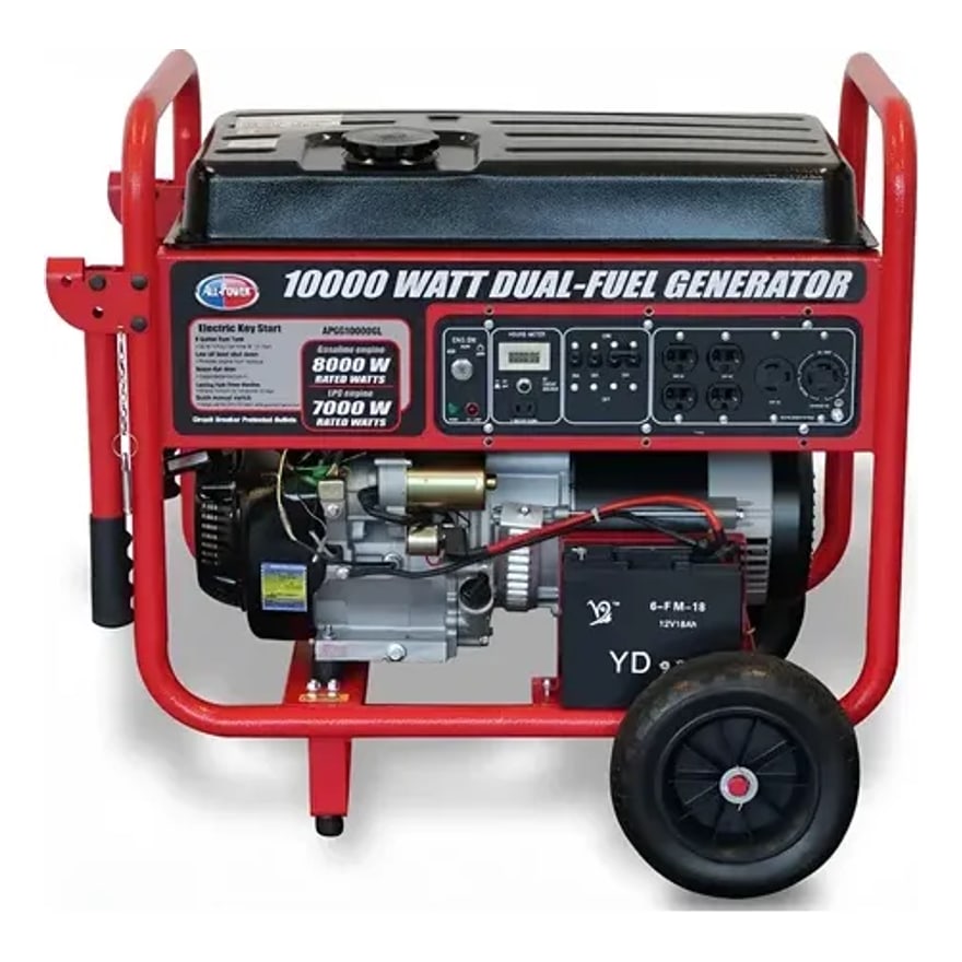 Generador All Power Port├ítil APGG10000GLCS Dual Fuel Gasolina