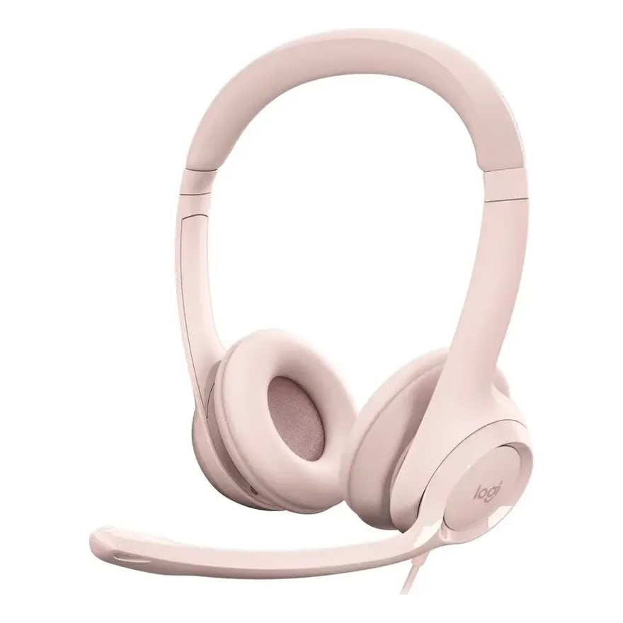 Aud├¡fonos Logitech H390 Rosado USB-A Mic. Cancel. Ruido